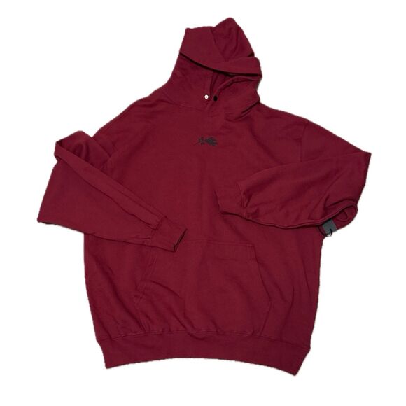 Civil Regime "Roses From Concrete" Hoodie 3XL NWT Burgundy Skull Streetwear - Picture 1 of 6